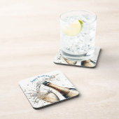 Bubble Champagne Happy Birthday Bier Onderzetter (Rechterzijde)