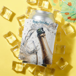 Bubble Champagne Happy Birthday Blikjeskoeler