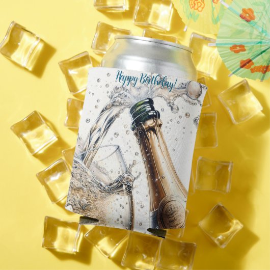 Bubble Champagne Happy Birthday Blikjeskoeler (Insitu Zomer)