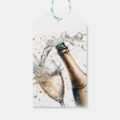 Bubble Champagne Happy Birthday Cadeaulabel (Achterkant)