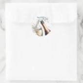 Bubble Champagne Happy Birthday Ronde Sticker (Tas)