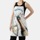 Bubble Champagne Happy Birthday Schort (Insitu)