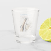 Bubble Champagne Happy Birthday Shot Glas (Achterkant)