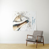 Bubble Champagne Happy Birthday Wandkleed (In Situ (horizontaal))