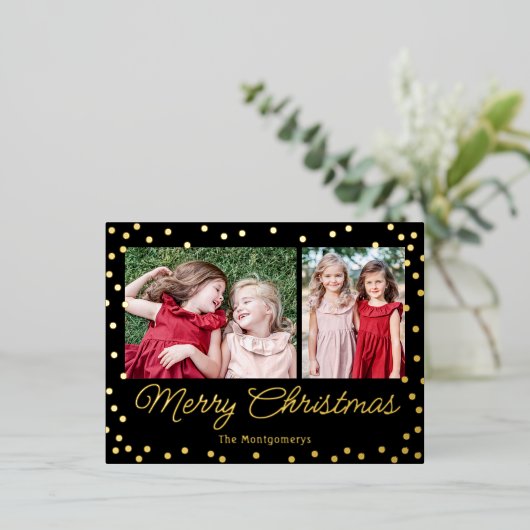 Bubble Cheer Folie Holiday Briefkaart kerstkaart (Staand Voorkant)