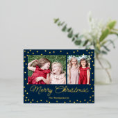 Bubble Cheer Folie Holiday Briefkaart kerstkaart (Staand Voorkant)