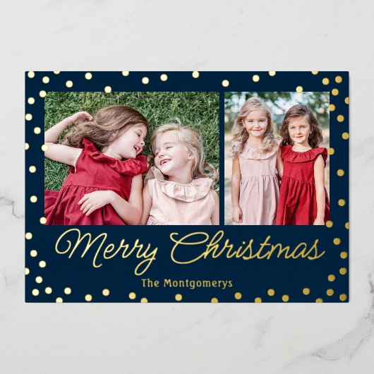 Bubble Cheer Folie Holiday Card-kerstkaart Folie Feestdagenkaart (Voorkant)