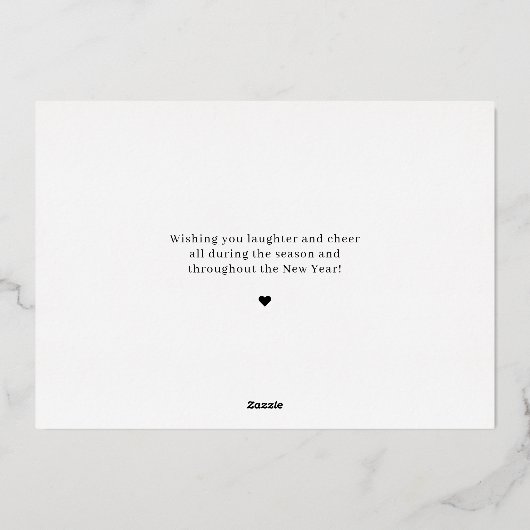 Bubble Cheer Folie Holiday Card-kerstkaart Folie Feestdagenkaart (Achterkant)