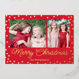 Bubble Cheer Folie Holiday Card-kerstkaart Folie Feestdagenkaart