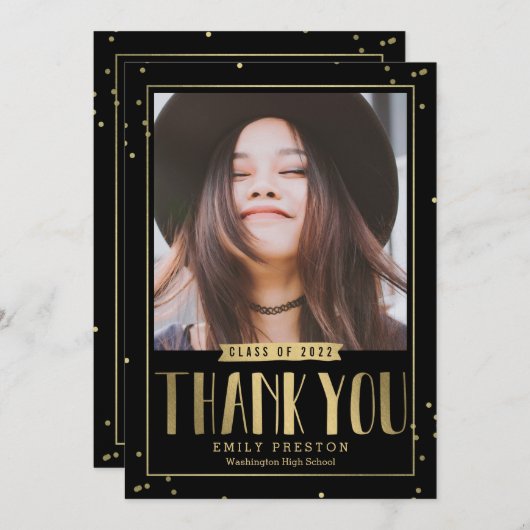 Bubble Chic Afstuderen - Bedankt voor je briefkaar (Voorkant / Achterkant)