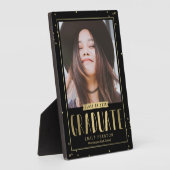 Bubble Chic Afstuderen Photo Gift Desktop Plaque Fotoplaat (Zijkant)