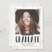 Bubble Chic EDITABLE COLOR Afstuderen Invitation Kaart (Voorkant)