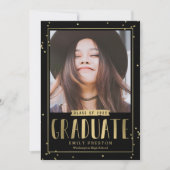 Bubble Chic EDITABLE COLOR Afstuderen Invitation Kaart (Voorkant)