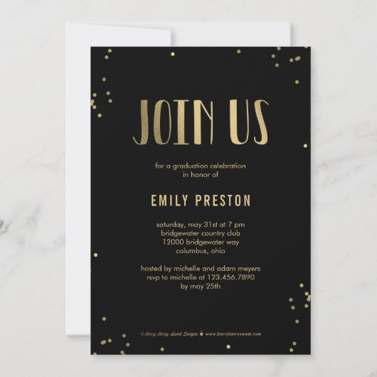 Bubble Chic EDITABLE COLOR Afstuderen Invitation Kaart (Achterkant)
