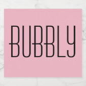 Bubble Chic Sparkling Wijnetiket (Enkel label)