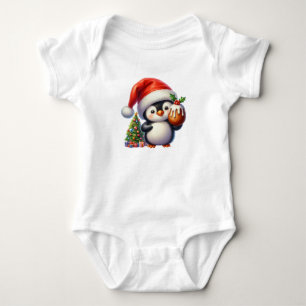 bubble Christmas Penguin Romper