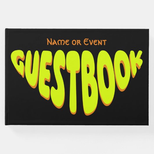 Bubble Chubby Retro geel Custom Gastenboek (Voorkant)