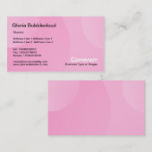 Bubble Cloud - Shades van Bleek roze Visitekaartje (Voorkant / Achterkant)