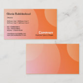 Bubble Cloud - Shades van Bleek Sinaasappel Visitekaartje (Voorkant / Achterkant)