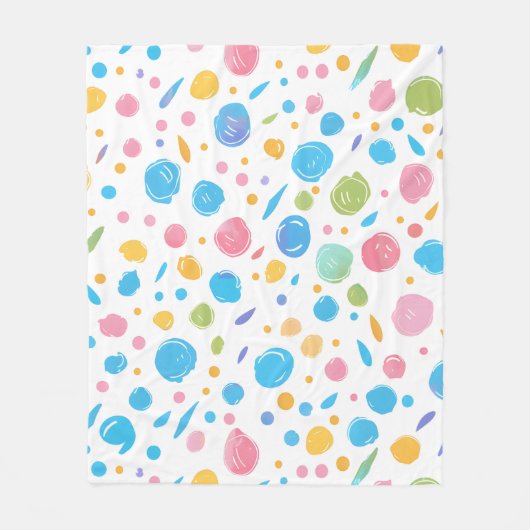 Bubble Confetti Fleece Deken (Voorkant)