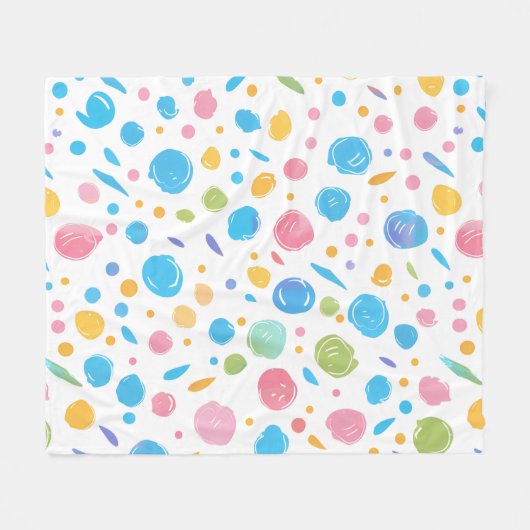 Bubble Confetti Fleece Deken (Voorkant (Horizontaal))