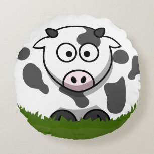 Bubble Cow Rond Kussen