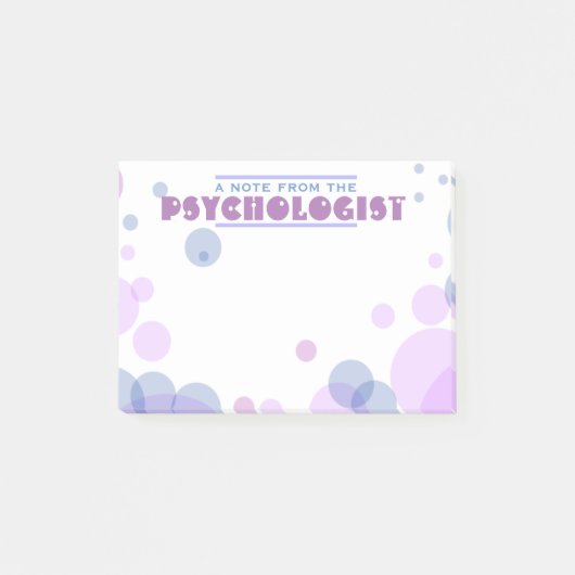Bubble Design Post-it Notes van psycholoog (Voorkant)
