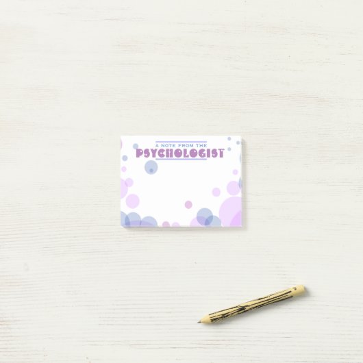 Bubble Design Post-it Notes van psycholoog (Op bureau)