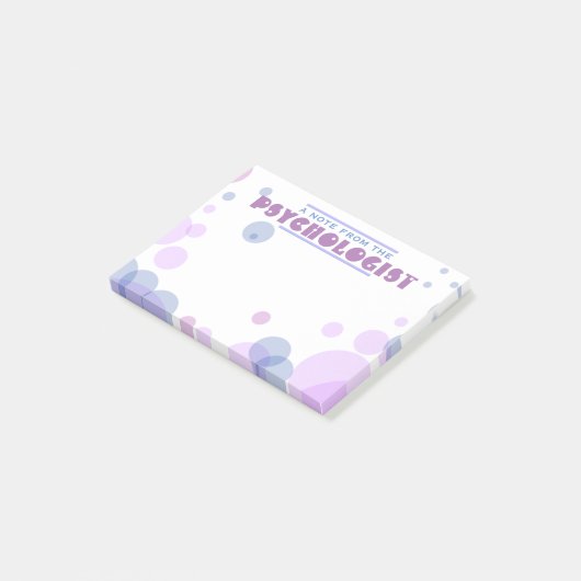 Bubble Design Post-it Notes van psycholoog (Schuin)