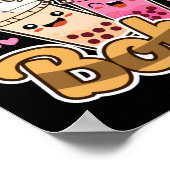 Bubble die je me had bij Boba Tea Heart Poster (Hoek)