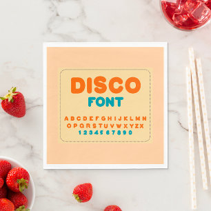 Bubble Disco Alfabet Lettertype Vet  letters Servet
