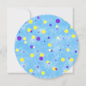 Bubble Dot Birthday Cirkel Kaart (Achterkant)