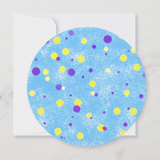 Bubble Dot Birthday Cirkel Kaart (Achterkant)
