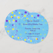 Bubble Dot Birthday Cirkel Kaart (Voorkant / Achterkant)