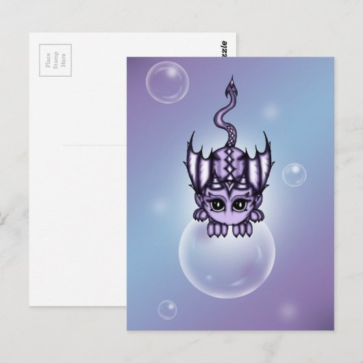 Bubble Dragon Briefkaart (Voorkant / Achterkant)