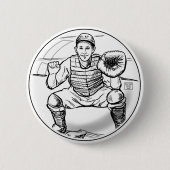 Bubble Dreams Baseball Art Ronde Button 5,7 Cm (Voorkant)