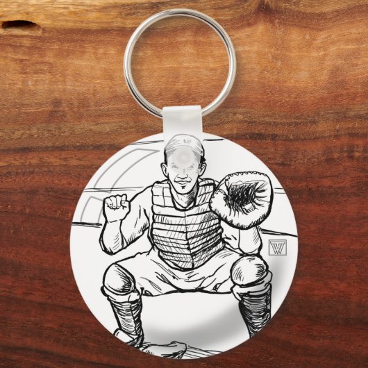 Bubble Dreams Baseball Art Sleutelhanger (Voorkant)