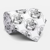 Bubble Dreams Baseball Pattered Stropdas (Opgerold)