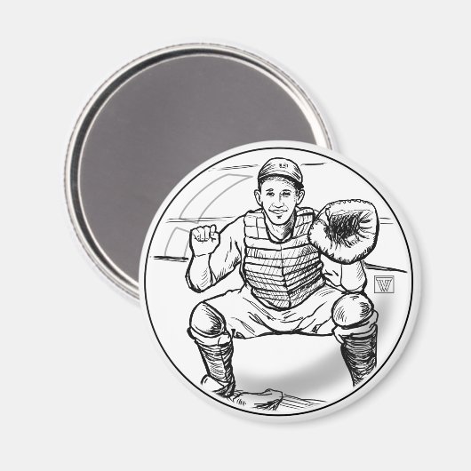 Bubble Dreams Baseball Player Magnet (Voorkant / Achterkant)