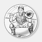 Bubble Dreams Baseball Player Magnet (Voorkant)