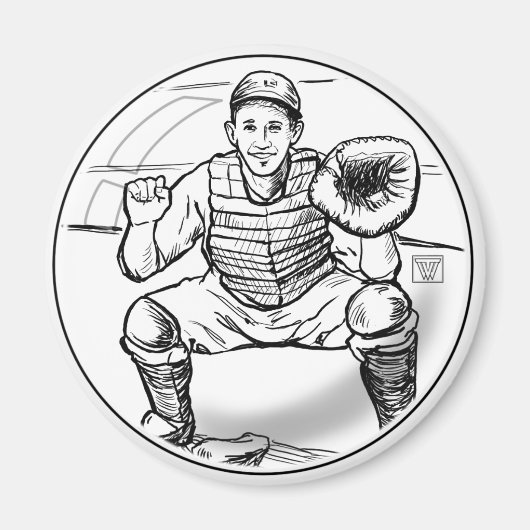 Bubble Dreams Baseball Player Magnet (Voorkant)