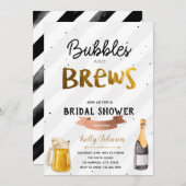 Bubble en brei-bridal doucheuitnodiging kaart (Voorkant / Achterkant)