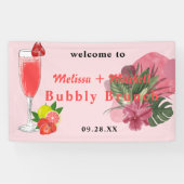 Bubble en brunch mimosa champagne welkom spandoek (Horizontaal)