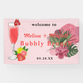 Bubble en brunch mimosa champagne welkom spandoek