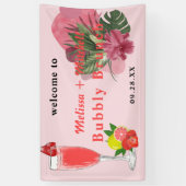 Bubble en brunch mimosa champagne welkom spandoek (Verticaal)