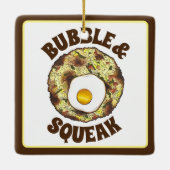 Bubble en Squeak Brunch UK British Food Cuisine Keramisch Ornament (Achterkant)