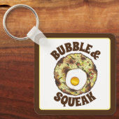 Bubble en Squeak Brunch UK British Food Cuisine Sleutelhanger (Voorkant)