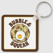 Bubble en Squeak Brunch UK British Food Cuisine Sleutelhanger (Achterkant)