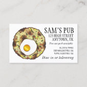 Bubble en Squeak Brunch UK British Food Pub Fare Visitekaartje (Voorkant)