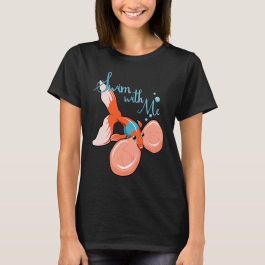 Bubble Eye Goudvis Hemelwaarnemer Vis T-shirt (Voorkant)